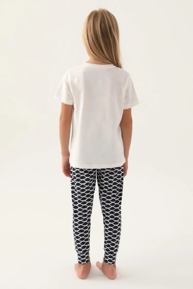 Arnetta 2871 Pamuklu Anne Kızl Kısa Kollu Kız Çocuk Pijama Takımı - 5