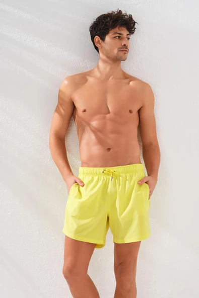 Pierre Cardin Düz Dokuma Erkek Şort YELLOW - Resim 2