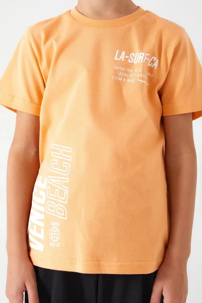 ROLY POLY ERKEK ÇOCUK KISA KOL PİJAMA TAKIMI TURUNCU - 4