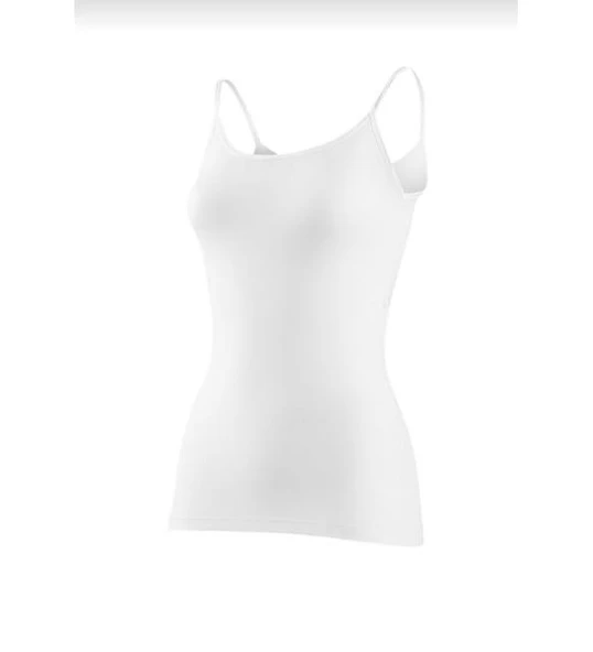 Yıldız 2170 Beyaz Likralı İp Askılı Biyeli Kadın Atlet ürün görseli 1