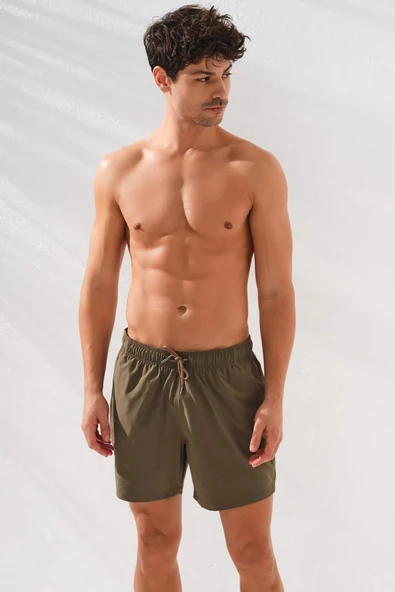 Pierre Cardin Düz Dokuma Erkek Şort KHAKI - Resim 3