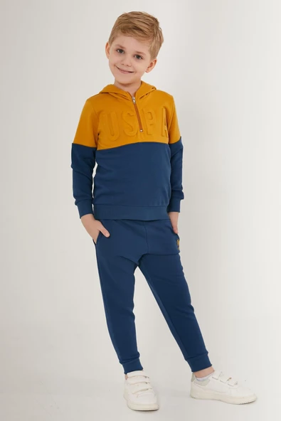 U.S POLO ERKEK GARSON EŞOFMAN TAKIMI HARDAL - Resim 2