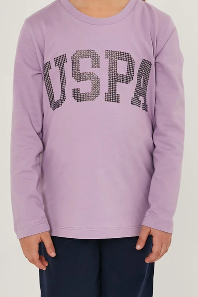 Us Polo 1602 Lila Renk Kız Çocuk Pijama Takımı - 3