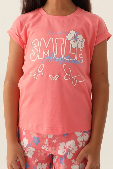 Roly Poly 3408 Pamuklu Kısa Kollu Garson Kız Pijama Takımı - Resim 3