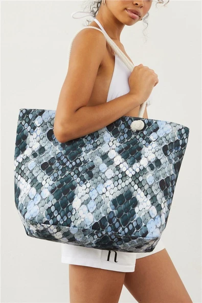 Louren 7701 Uzun Saplı Plaj Cantası FUME - 2