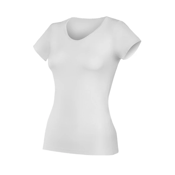 Yıldız 3013 Beyaz Ribana Kısa Kollu Kadın Fanila ürün görseli 1