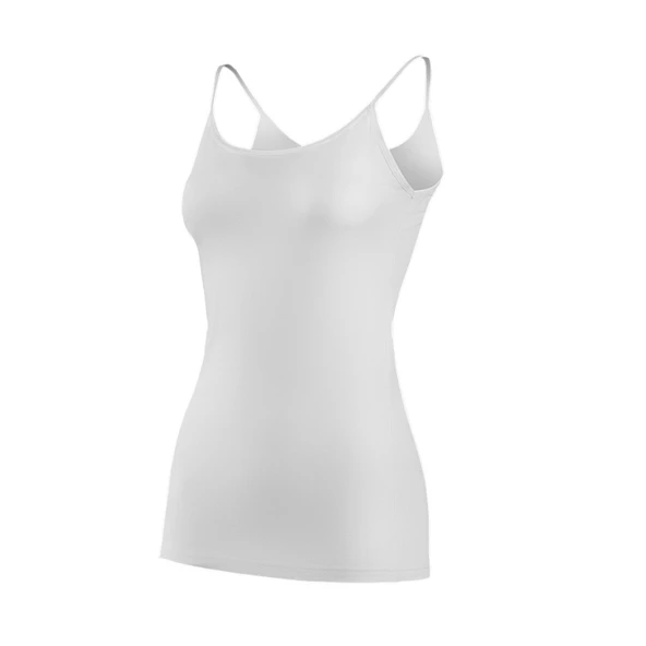 Yıldız 2174 Ekru Likralı İp Askılı Biyeli Kadın Atlet ürün görseli 1