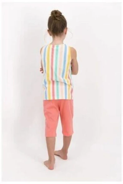 Us Polo 874 Bej Renk Kız Garson Kapri Takım - Resim 2