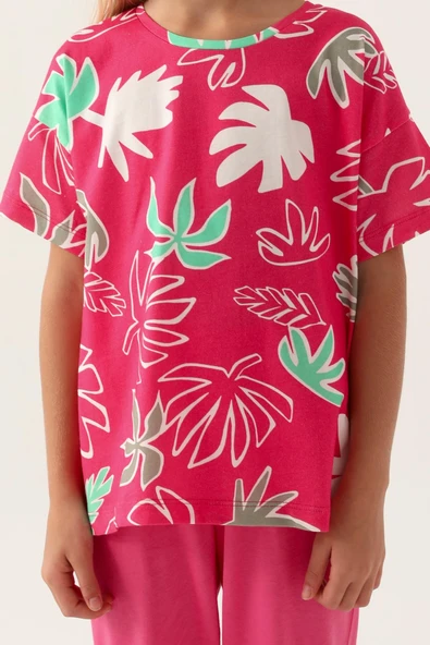 Roly Poly 3386 Pamuklu Anne Kız Kısa Kollu Kız Garson Pijama Takımı - Resim 3