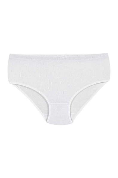 Yıldız 3580 Beyaz Ribana Biyeli Kadın Bato Külot ürün görseli 1