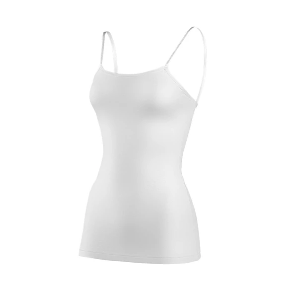 Yıldız 2185 Beyaz Modal Ayarlanabilir İp Askılı Kadın Atlet ürün görseli 1