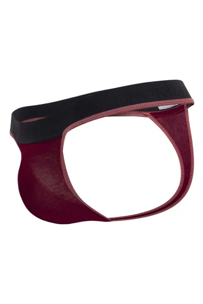 Doreanse 1012 Bant Detaylı Biyeli Modal Erkek String Tanga BORDO - Resim 3