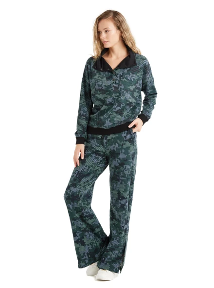 Blackspade 60472 Pamuklu Kadın Sweatshirt DESENLİ - Resim 4