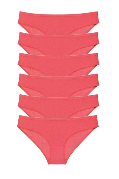 6 adet Süper Eko Set Likralı Kadın Slip Külot Fuşya ürün görseli