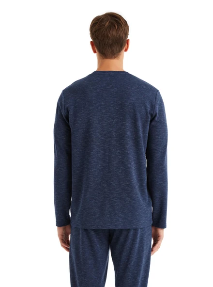 Blackspade 40584 Uzun Kollu Patlı Erkek Pijama Takımı LACİVERT - 4