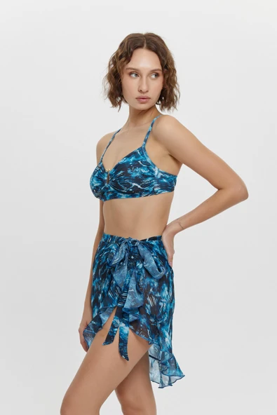 P15011 FIRFIRLI KISA ETEK Lacivert - Resim 2