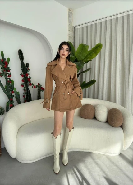 Pexa Kemerli Ceket - Resim 4