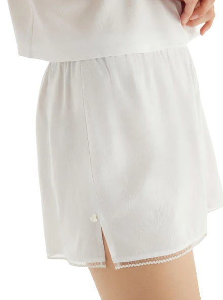 Blackspade Kadın Şort 51832 - Beyaz Beyaz - Resim 2