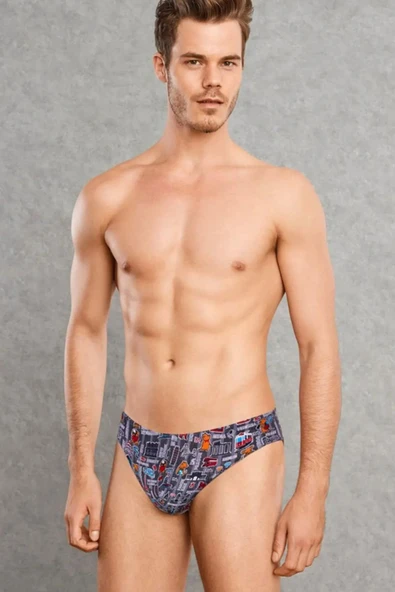 Doreanse 1240 Desenli Erkek Modal Slip DESENLI - Resim 2