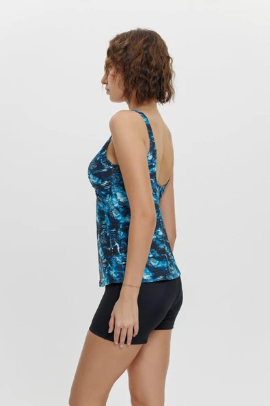 T14001 V Yaka Tankini Lacivert ürün görseli 1