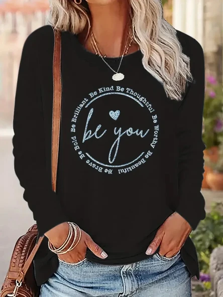 Kadın Uzun Kollu Bisiklet Yakabe Youdesenli Viskon Bluz ürün görseli