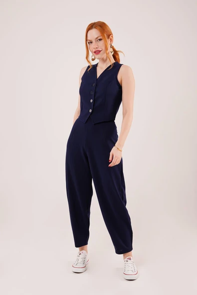 Havuç Kesim Lacivert Pantolon ürün görseli