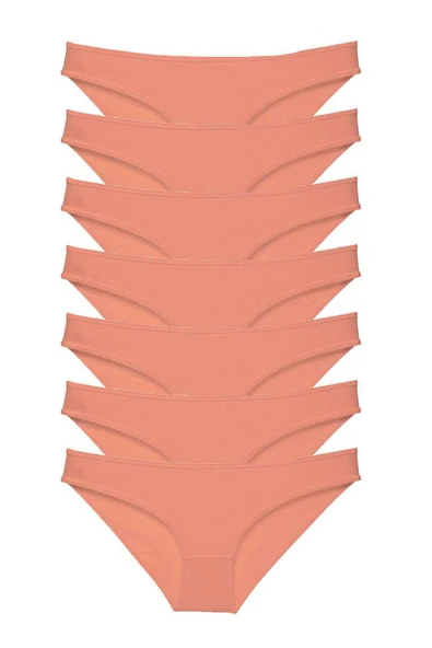 7 adet Süper Eko Set Likralı Kadın Slip Külot Pudra ürün görseli