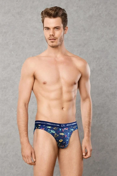 Doreanse 1279 İskelet Desenli Erkek Modal Slip DESENLI - Resim 2