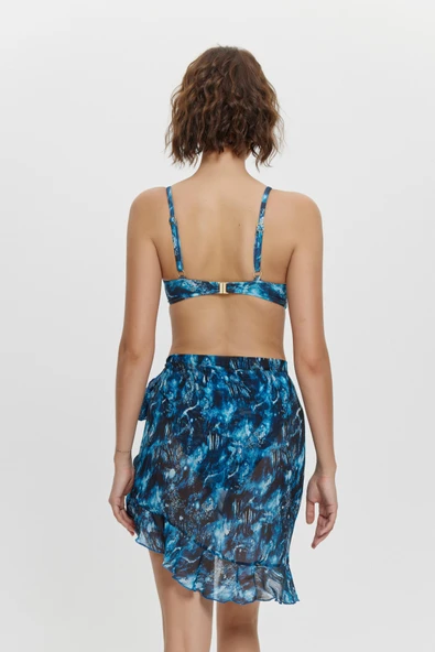 P15011 FIRFIRLI KISA ETEK Lacivert - Resim 3