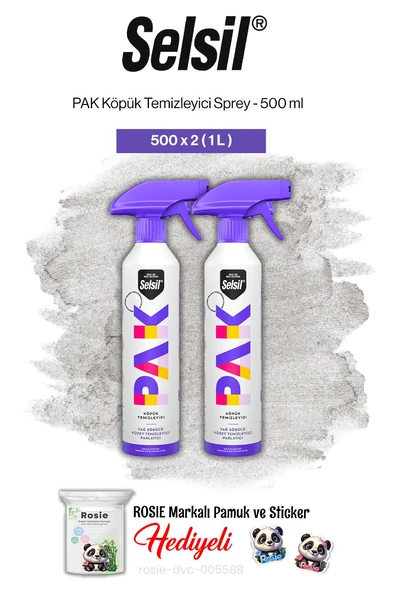 Selsil PAK Köpük Temizleyici Sprey 500 ml 2 adet ve rosie pamuk ürün görseli