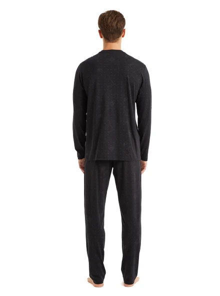 Blackspade 40570 Modal Uzun Kollu Erkek Pijama Takımı SİYAH - 2