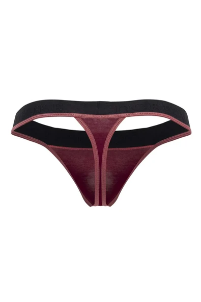 Doreanse 1012 Bant Detaylı Biyeli Modal Erkek String Tanga BORDO - Resim 4
