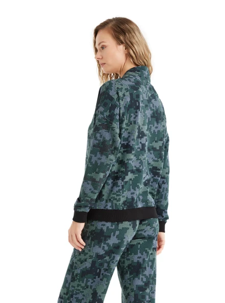 Blackspade 60472 Pamuklu Kadın Sweatshirt DESENLİ - Resim 2