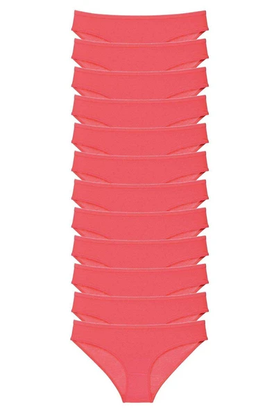 12 adet Süper Eko Set Likralı Kadın Slip Külot Fuşya ürün görseli