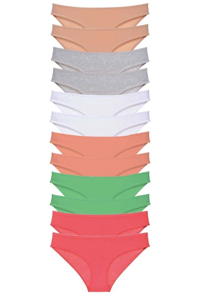 12 adet Süper Eko Set Likralı Kadın Slip Külot Set 6 ürün görseli