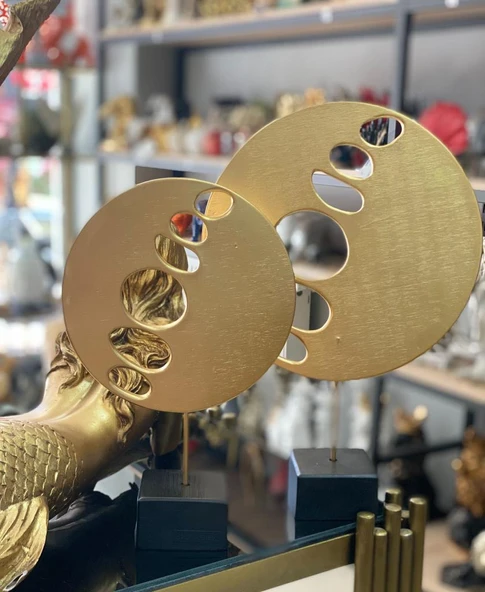 2 Li Halka Takım Biblo Heykel Özel Tasarım Obje - Resim 9