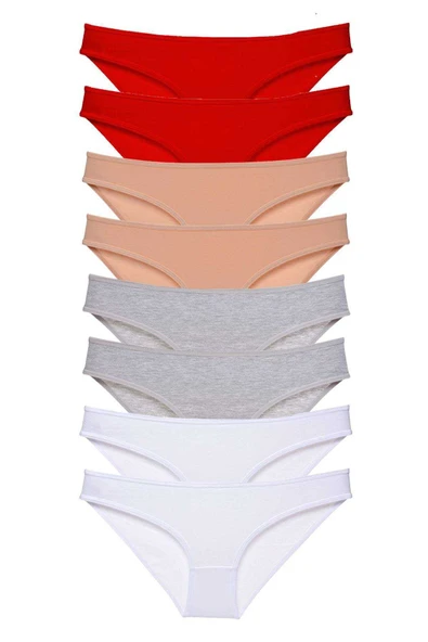 8 adet Süper Eko Set Likralı Kadın Slip Külot 532 ürün görseli