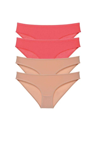 4 adet Süper Eko Set Likralı Kadın Slip Külot Fuşya Ten ürün görseli