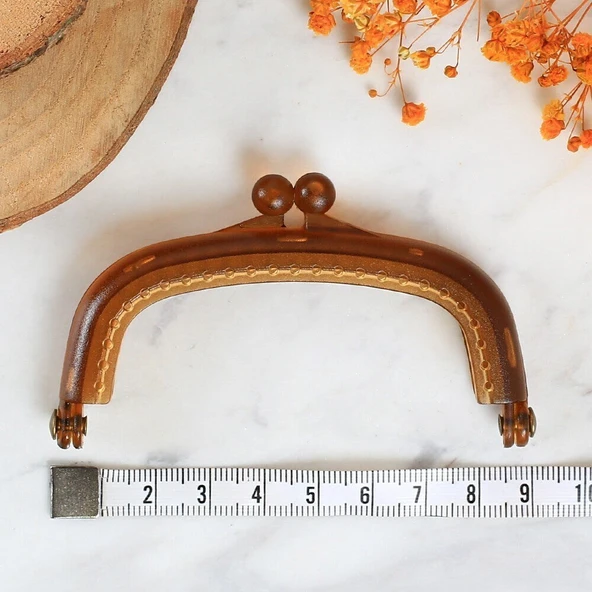 Loren Plastik Cüzdan Klipsi-Kahverengi - Resim 2