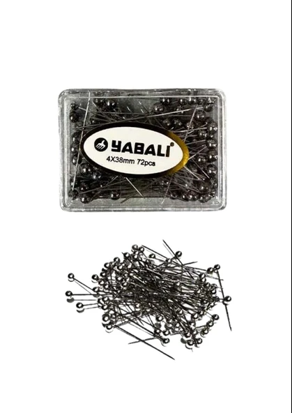 Toplu İğne Siyah 72'li 4x38 mm ürün görseli