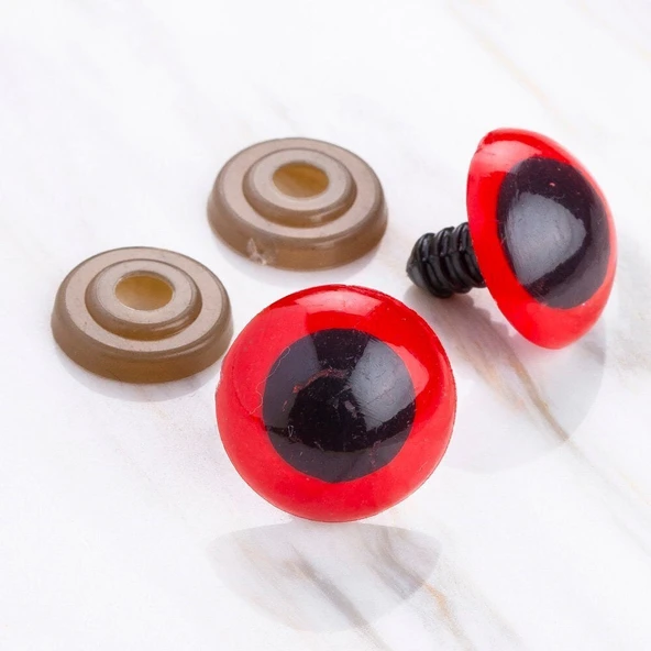 Loren 20 mm Kırmızı 5 Çift Amigurumi Göz ürün görseli