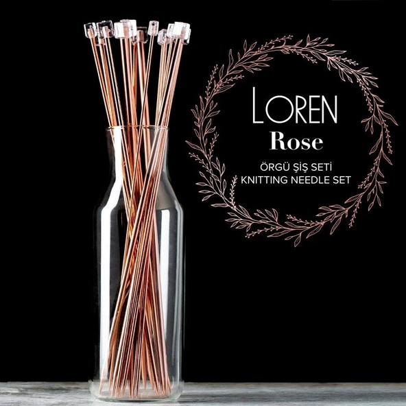 Loren Rose 35cm Örgü Şişi Seti - Resim 3