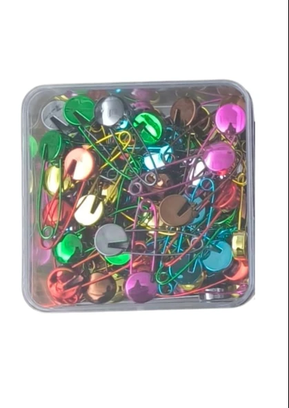 Çengelli İğne Kilitli Bebe Renkli Küçük 100 Adet ürün görseli