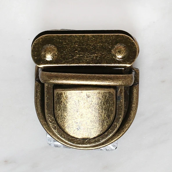 Loren Metal Çanta Kilidi Büyük Antik Sarı ürün görseli