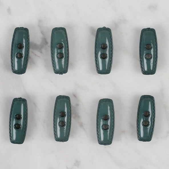 Loren Crafts yeşil 8 li çoban düğmesi - 91 - Resim 2