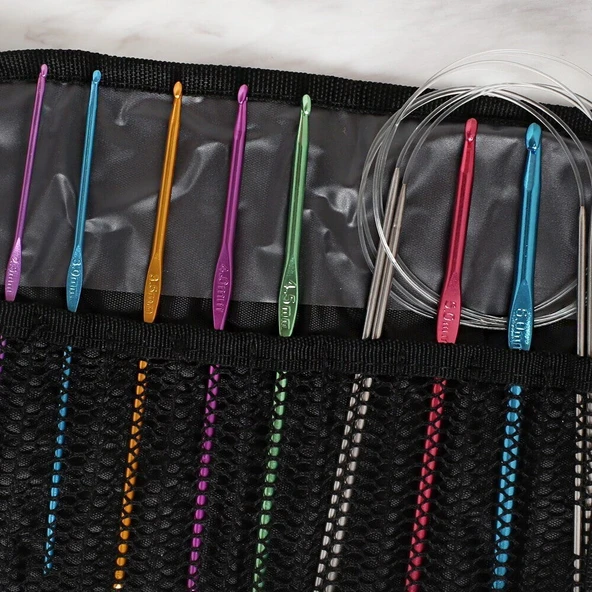 Loren Çantalı Tığ ve Örgü Aksesuarları Seti - Resim 3