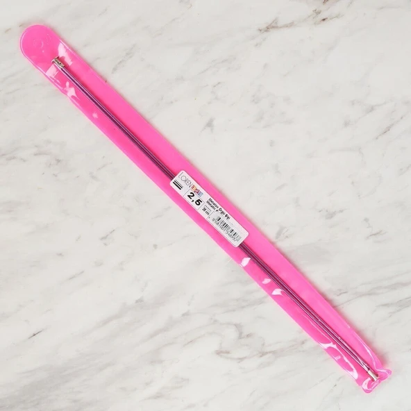 Loren Cratfs 2,5 mm 35 cm Mor Metal Örgü Şişi - LR - Resim 2