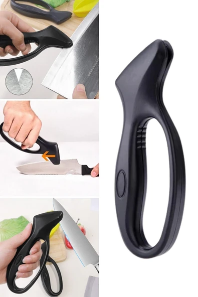 BUFFER® Kolay Tutuş Saplı Paslanmaz Çelik Manuel Bıçak Bileme Aleti - Resim 6