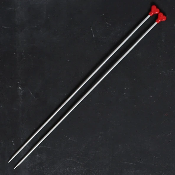 ADDI KALPLİ 4MM 40CM KLASİK ALÜMİNYUM ÖRGÜ ŞİŞİ - - Resim 2