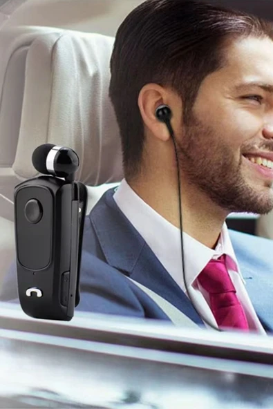 BUFFER® Telefon Bağlantılı Makaralı Kulaklıklı Bluetooth Kulaklık - 6